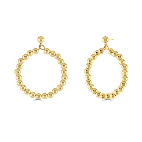 Classics Medium Beaded Stud Hoops