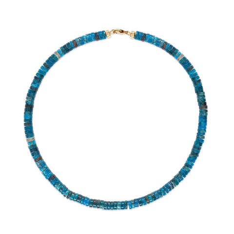 Chunky Heishi Apatite Necklace