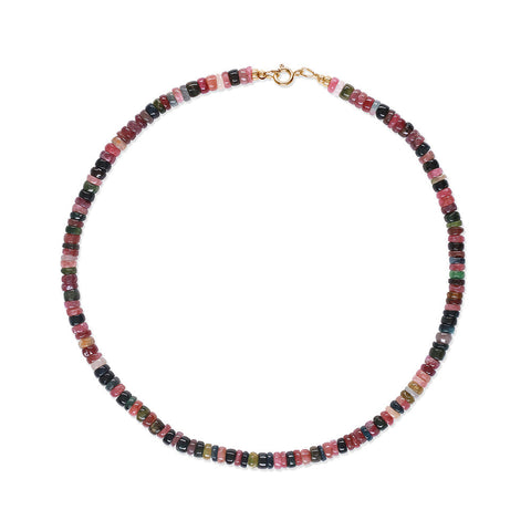 Dark Tourmaline Heishi Necklace